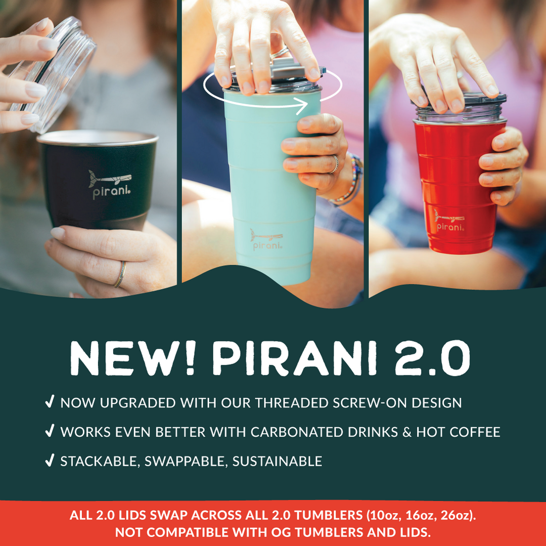 Pirani 10oz Insulated Stackable Wine and Whiskey Tumbler