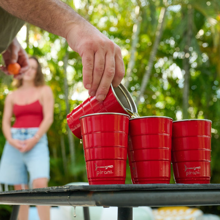 16oz Insulated Stackable Tumbler  - 14 Pack - The Ultimate Beer Pong Set - Party Red#color_party-red