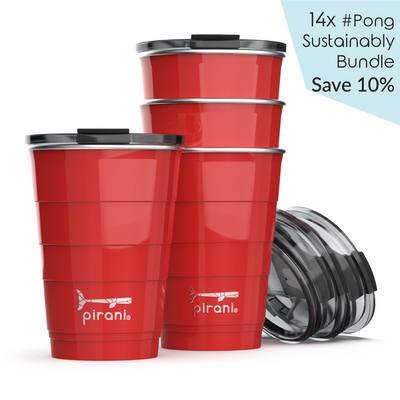 16oz Insulated Stackable Tumbler  - 14 Pack - The Ultimate Beer Pong Set