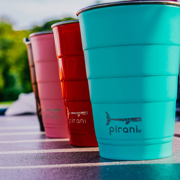 16oz Insulated Stackable Tumbler - 4 Pack - Backyard BBQ Set - Paradise#color_paradise
