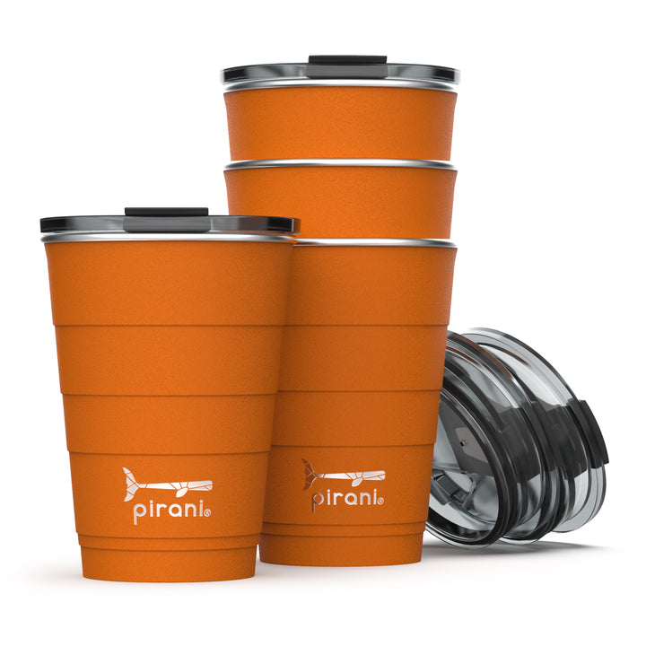 16oz Insulated Stackable Tumbler - 4 Pack - Backyard BBQ Set - Solar#color_solar