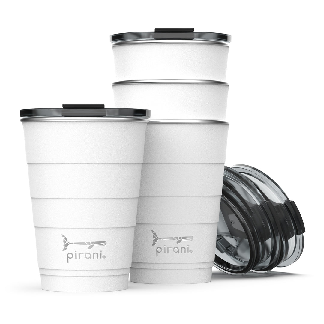 16oz Insulated Stackable Tumbler - 4 Pack - Backyard BBQ Set - Great White#color_great-white